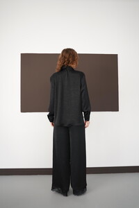 Uzun Kollu Toptan Gömlek - Siyah | F2101 - Topshow #5