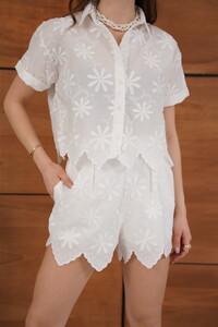 Nakışlı Toptan Gömlek - Taş | Topshow #4