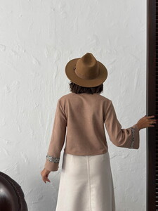 Topshow Şerit Detaylı Scuba Süet Fermuarlı Ceket - VİZON | F1971 #5