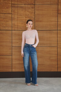 F 2092 DANTEL  BLUZ - PEMBE #3