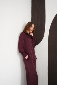 Uzun Kollu Toptan Gömlek - Mürdüm | F2101 - Topshow #2