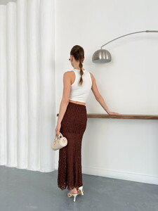 Kahverengi Uzun Transparan Toptan Etek | Topshow | F1887 #5