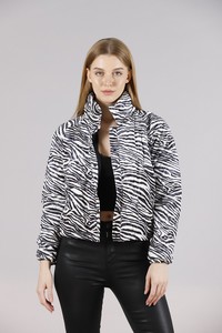 Topshow Zebra Çıt Çıtlı Hakim Yaka Toptan Mont #2