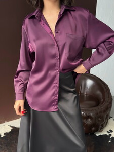 F 2062 SATEN GÖMLEK - MÜRDÜM #4