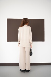 Uzun Kollu Toptan Gömlek - Taş | F2101 - Topshow #5