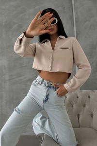 Topshow Taş Kısa Süet Toptan Gömlek