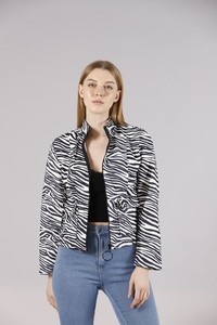 Topshow Zebra Kapaklı Cepli Hakim Yaka Toptan Mont #3