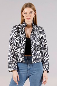Topshow Zebra Kapaklı Cepli Hakim Yaka Toptan Mont #1