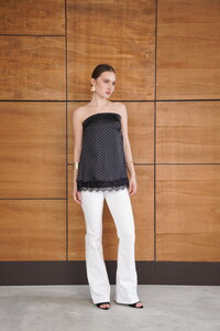 D 2963 PUANTİYELİ DANTEL DETAYLI SATEN BÜSTİYER - SİYAH #3