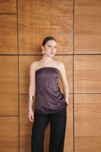 D 2963 PUANTİYELİ DANTEL DETAYLI SATEN BÜSTİYER - KAHVE #5