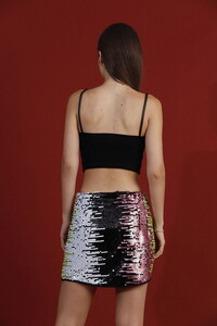 Topshow Siyah Pullu Pullu Toptan Etek #4