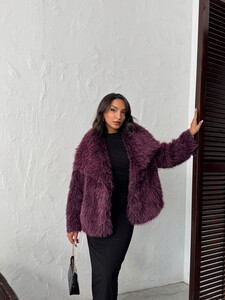 Yapay Kürk Kadın Toptan Mont – Kabarık Yumuşak Dokulu Kışlık Şık Dış Giyim - MÜRDÜM #2