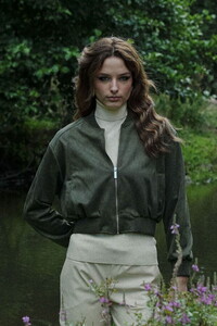 F Süet Toptan Mont - Haki | TOPSHOW | F1809