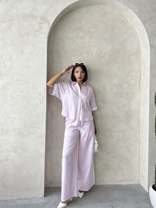 D 2867 GÜPÜR DETAYLI ÇİZĞİLİ GÖMLEK - PEMBE #3