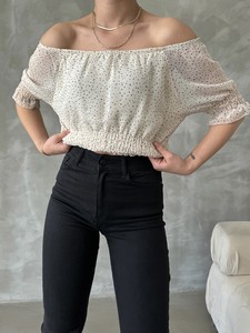 Topshow Taş Gipe Detaylı Desenli Toptan Tunik #2