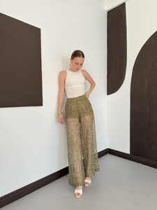 D 3134 PULLU FİLE PANTOLON - HAKİ #2