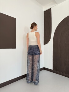 D 3134 PULLU FİLE PANTOLON - LACİVERT #5