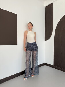 D 3134 PULLU FİLE PANTOLON - LACİVERT #3