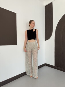 D 3134 PULLU FİLE PANTOLON - TAŞ #3