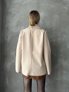 Topshow Taş Camel Yanları Dikişli Toptan Ceket #5