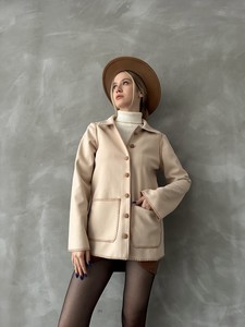 Topshow Taş Camel Yanları Dikişli Toptan Ceket #3