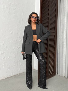 Topshow  | Pullu Pantolon - Siyah | D2936 #2