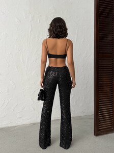 Topshow  | Pullu Pantolon - Siyah | D2936 #5