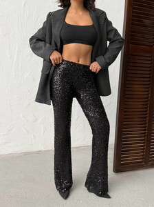 Topshow  | Pullu Pantolon - Siyah | D2936 #4