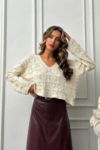 Topshow Ham Ve Yaka Triko Toptan Kazak | K-150
