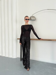 Topshow | Pullu Pantolon - Siyah | D2936 #2