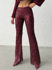 Topshow  | Pullu Pantolon - Bordo | D2936 #4