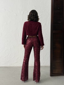 Topshow  | Pullu Pantolon - Bordo | D2936 #5