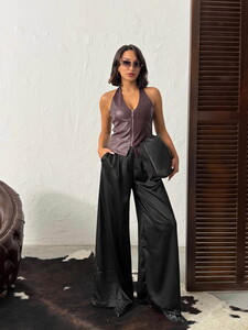 Topshow Sunideri Fermuarlı Toptan Yelek - Bordo | F2036 #2