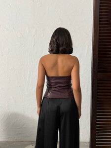 Topshow Sunideri Fermuarlı Toptan Yelek - Bordo | F2036 #5