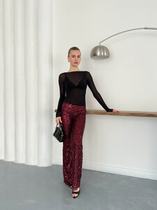 Topshow | Pullu Pantolon - Bordo | D2936 #2