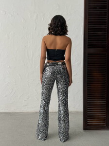 Topshow  | Pullu Pantolon - Gümüş | D2936 #5