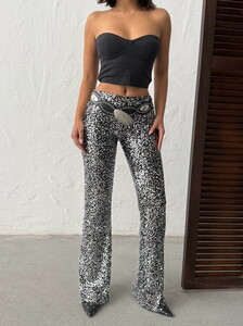 Topshow  | Pullu Pantolon - Gümüş | D2936 #3