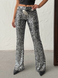 Topshow  | Pullu Pantolon - Gümüş | D2936 #4