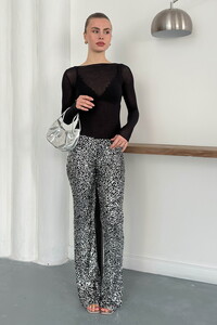 Topshow | Pullu Pantolon - Gümüş | D2936 #3