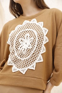 Topshow Kahveönü Güpürlü Toptan T Shirt #4