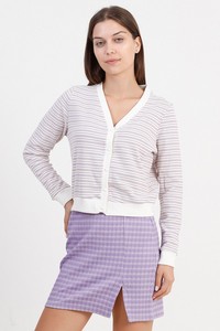 Topshow Lila Çizgili Toptan Hırka