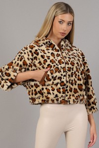 Topshow Camel Siyah Peluş Toptan Mont #1