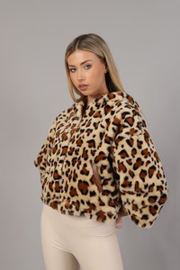 Topshow Camel Siyah Peluş Toptan Mont #4