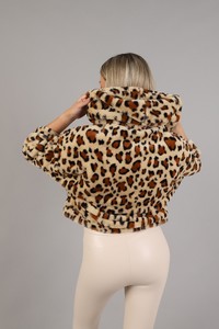 Topshow Camel Siyah Peluş Toptan Mont #5