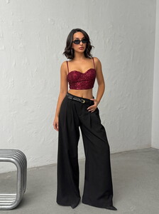 Topshow  | Pulpayet Abiye Toptan Büstüyer - Bordo | F2063 #3