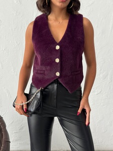 Topshow - Toptan Peluş Yelek- MÜRDÜM #4