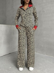 Topshow K. Leopar Leopar Desenli Toptan Pantolon #4