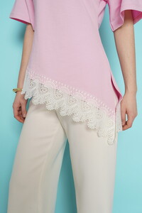 D 2991 ETEK UCU GÜPÜR T SHIRT - PEMBE #4