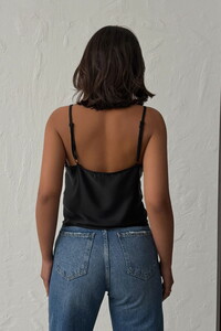 D2263  V YAKA DANTELLİ ATLET - SİYAH #3