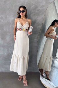 Topshow Acık Taş Toptan Büstiyerli Toptan Elbise
